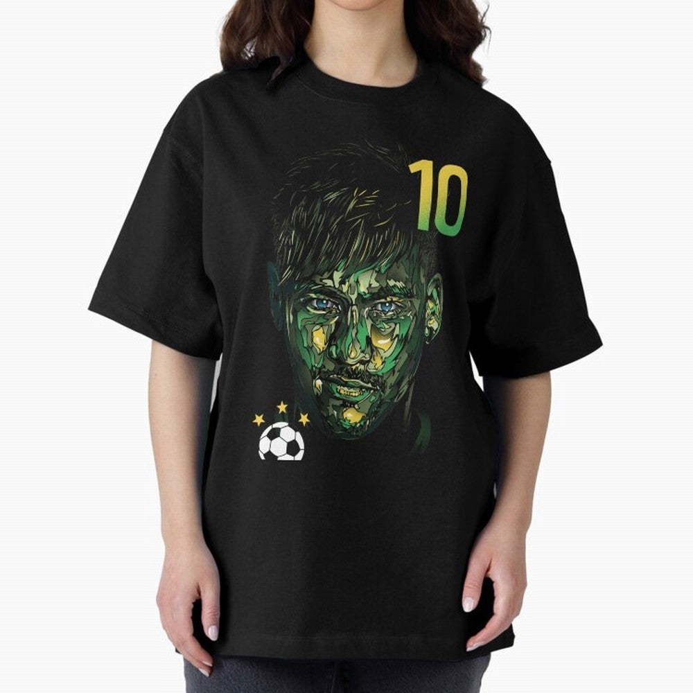 Neymar Jr. Oversized T-Shirt Discover Global Football Passion for FIFA World Cup 2026 Group Stage, Centered on Neymar, Haaland and Cristiano Ronaldo, Argentina, Match Day Excitement, Supporter Culture, Golden Goals and Global Football Passion; Made