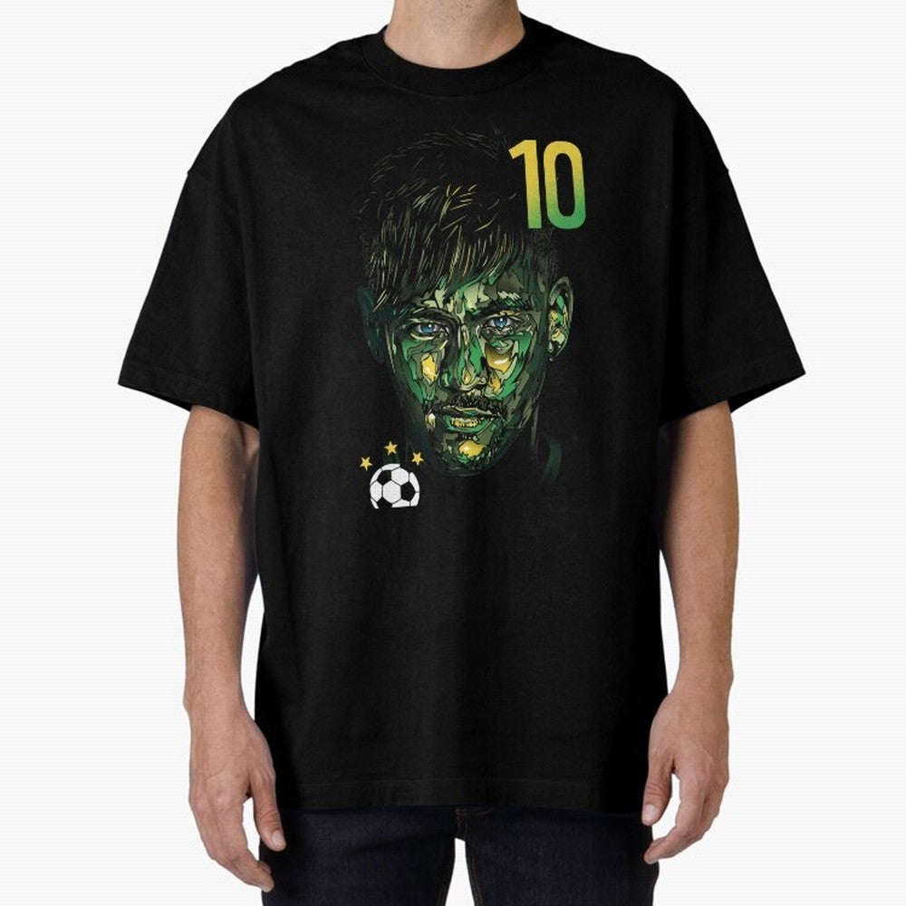 Neymar Jr. Oversized T-Shirt Discover Global Football Passion for FIFA World Cup 2026 Group Stage, Centered on Neymar, Haaland and Cristiano Ronaldo, Argentina, Match Day Excitement, Supporter Culture, Golden Goals and Global Football Passion; Made