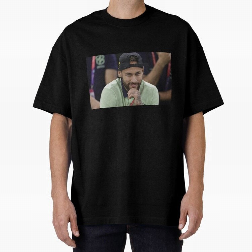 Neymar Jr Oversized T-Shirt Fuel Your Fan Pride for Match Day Hype around FIFA World Cup 2026, Mbappe, Spain and Netherlands, Football Festival Excitement, Trophy Ambitions, Country Rivalries and Star Player Buzz; Great for Supporters Who Love