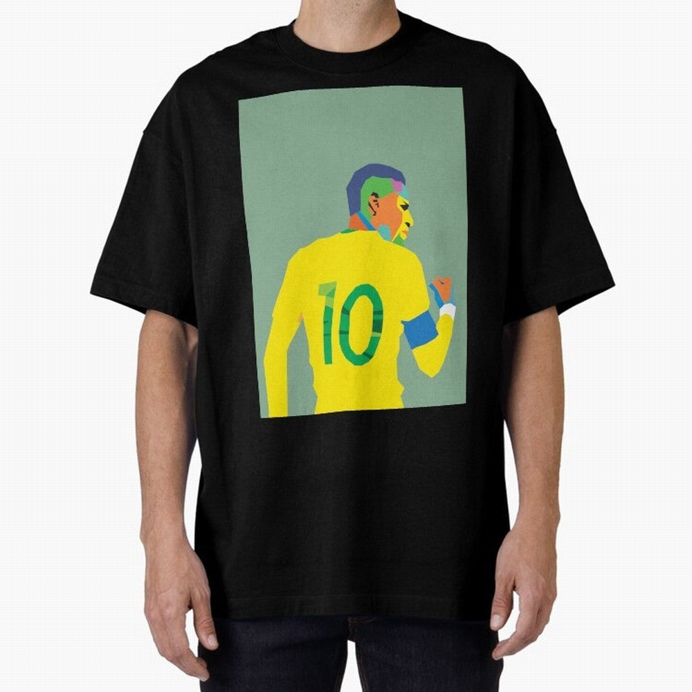 Neymar Jr Oversized T-Shirt Step into FIFA World Cup 2026 for Fans of Cristiano Ronaldo and France and Portugal, Bringing Retro Football Energy, Iconic Rivalries, Trophy Chase Drama and Stadium Atmosphere; Great for Supporters Who Love Legendary
