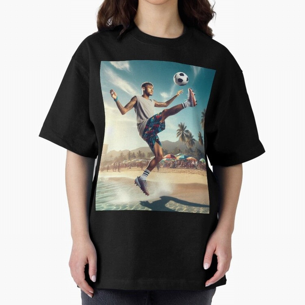 Neymar Junior Playing on Beach Classic T-Shirt Join Supporters Worldwide for Global Football Passion for FIFA World Cup 2026 USA Canada Mexico, Driven by Haaland and Mbappe, England and Germany, Stadium Chants, National Pride, Trophy Dreams and