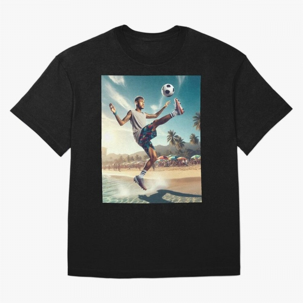 Neymar Junior Playing on Beach Classic T-Shirt Join Supporters Worldwide for Global Football Passion for FIFA World Cup 2026 USA Canada Mexico, Driven by Haaland and Mbappe, England and Germany, Stadium Chants, National Pride, Trophy Dreams and