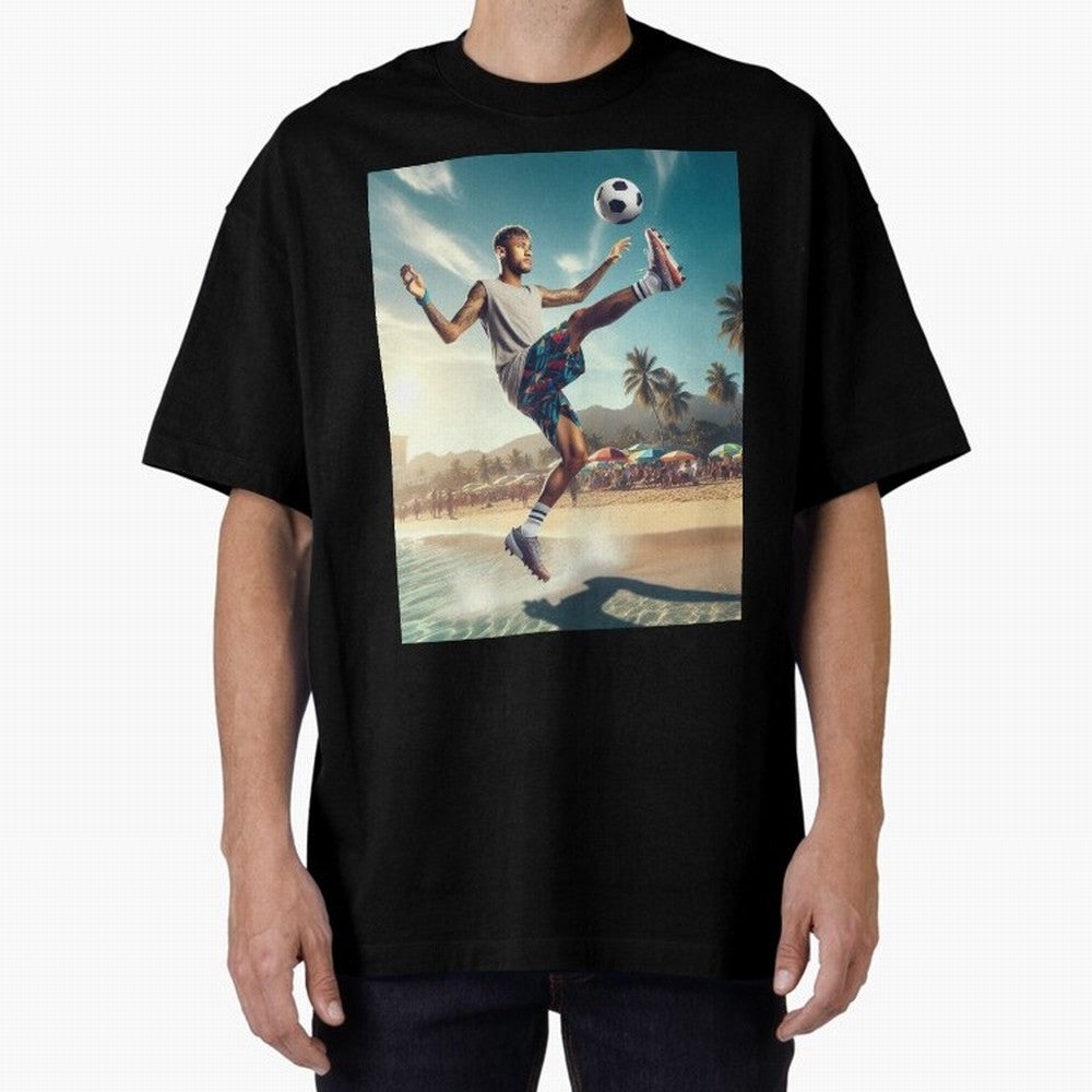 Neymar Junior Playing on Beach Classic T-Shirt Join Supporters Worldwide for Global Football Passion for FIFA World Cup 2026 USA Canada Mexico, Driven by Haaland and Mbappe, England and Germany, Stadium Chants, National Pride, Trophy Dreams and