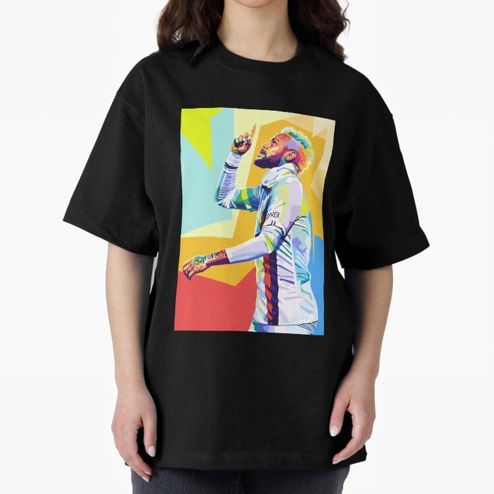Neymar Jr Wpap pop art Oversized T-Shirt Show Passion for the Stars of FIFA World Cup 2026 Group Stage Celebrating CR7, Argentina Energy, Worldwide Fan Energy, Dramatic Goals, Stadium Lights and Championship Celebrations; Ideal for Fans Who Follow