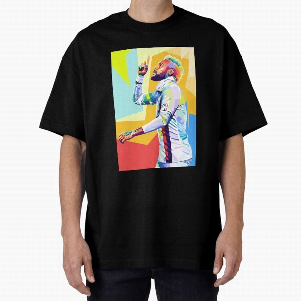 Neymar Jr Wpap pop art Oversized T-Shirt Show Passion for the Stars of FIFA World Cup 2026 Group Stage Celebrating CR7, Argentina Energy, Worldwide Fan Energy, Dramatic Goals, Stadium Lights and Championship Celebrations; Ideal for Fans Who Follow