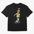 Mascot Cartoon Neymar Football Player Brazil Classic T-Shirt Show Up for the Glory of Global Football Passion for FIFA World Cup 2026 Group Stage, Filled with Messi, Neymar and Mbappe, Brazil, Portugal and Argentina, Soccer Culture, Superstar