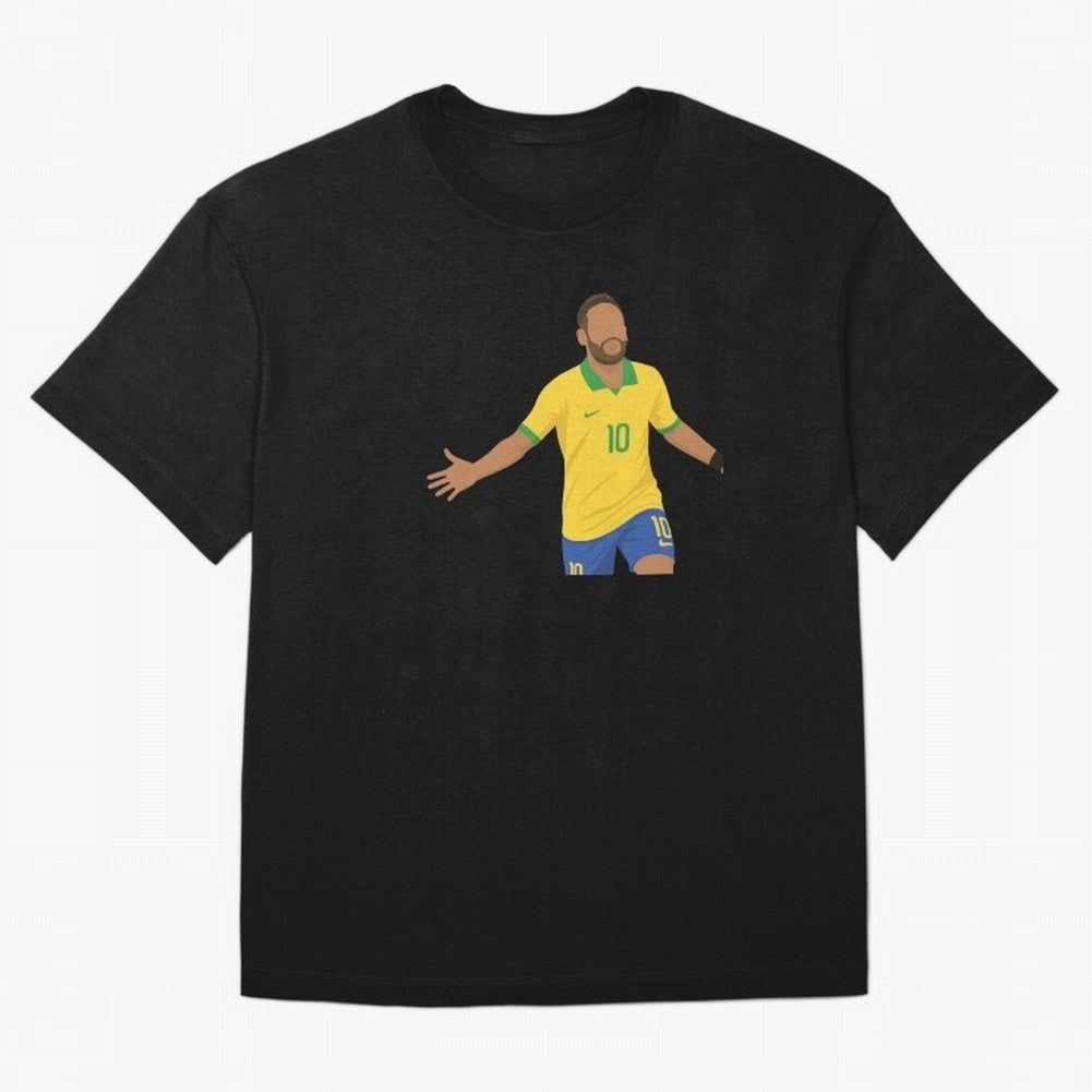 Neymar Jr in Yellow Glory Sticker Oversized T-Shirt Show Passion for the Stars of FIFA World Cup 2026 for Fans of Neymar and Brazil, Bringing Championship Spirit, Famous Goals, Roaring Crowds and International Football Unity; Great for Supporters