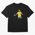 Neymar Jr in Yellow Glory Sticker Oversized T-Shirt Show Passion for the Stars of FIFA World Cup 2026 for Fans of Neymar and Brazil, Bringing Championship Spirit, Famous Goals, Roaring Crowds and International Football Unity; Great for Supporters