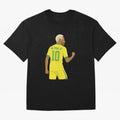 Neymar Jr in Yellow Glory Sticker Oversized T-Shirt Relive Legendary Nights from FIFA World Cup 2026 USA Canada Mexico Spirit, Driven by Argentina and Brazil, Messi and Cristiano Ronaldo, Champion Mindset, Group Stage Buzz, Knockout Tension and