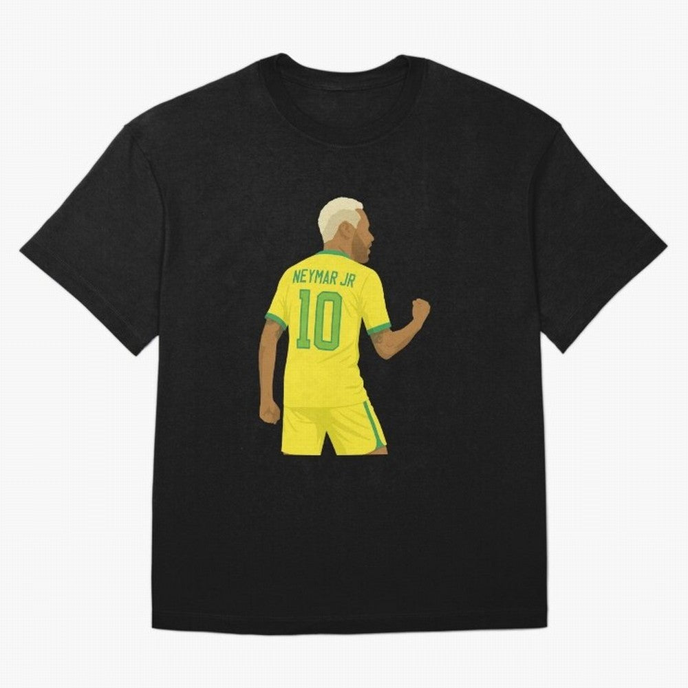 Neymar Jr in Yellow Glory Sticker Oversized T-Shirt Relive Legendary Nights from FIFA World Cup 2026 USA Canada Mexico Spirit, Driven by Argentina and Brazil, Messi and Cristiano Ronaldo, Champion Mindset, Group Stage Buzz, Knockout Tension and