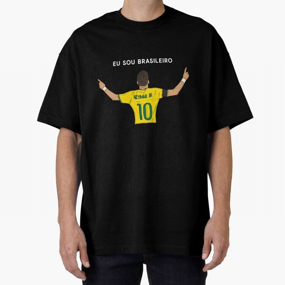 Neymar Jr Brazil Oversized T-Shirt Follow the FIFA World Cup 2026 Journey through Cristiano Ronaldo, Haaland and CR7 Highlights, Portugal, Spain and Germany Pride, Football History, Final Match Energy, Crowd Noise and Once in a Lifetime Moments;