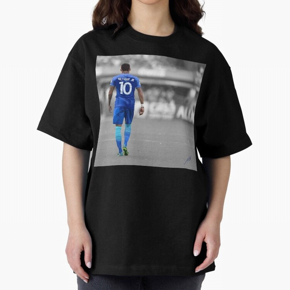 Brazil's Neymar Jr Classic T-Shirt Stand with Global Football Passion for FIFA World Cup 2026, Capturing Cristiano Ronaldo, Portugal, Spain and Germany, Fan Favorite Moments, National Team Passion, Big Match Drama and Soccer History; Built for