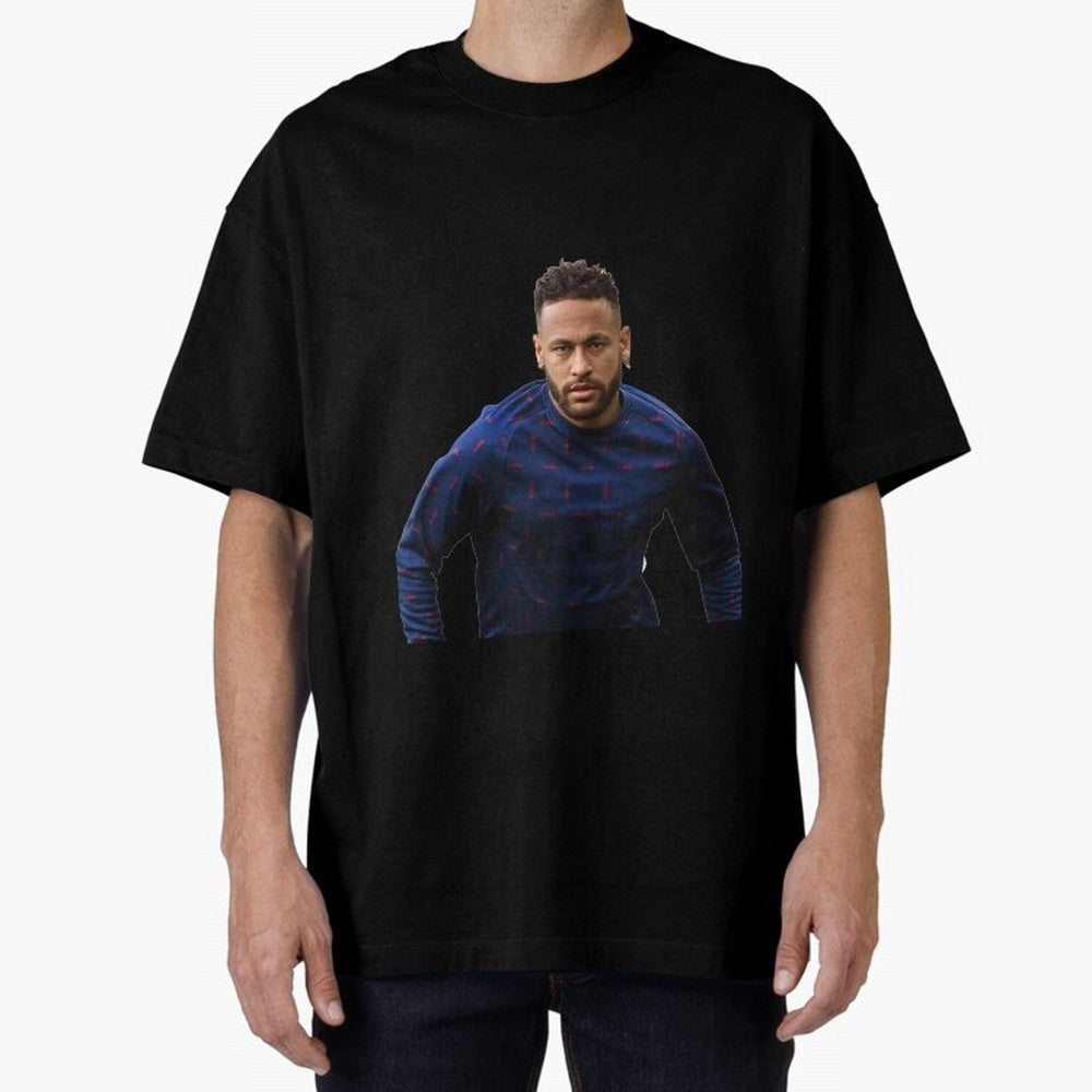 Neymar Junior Sticker Oversized T-Shirt Celebrate the Next Chapter of FIFA World Cup 2026 Spirit, Centered on France, Mbappe, Football Festival Excitement, Trophy Ambitions, Country Rivalries and Star Player Buzz; Ideal for Passionate Fans Who Love