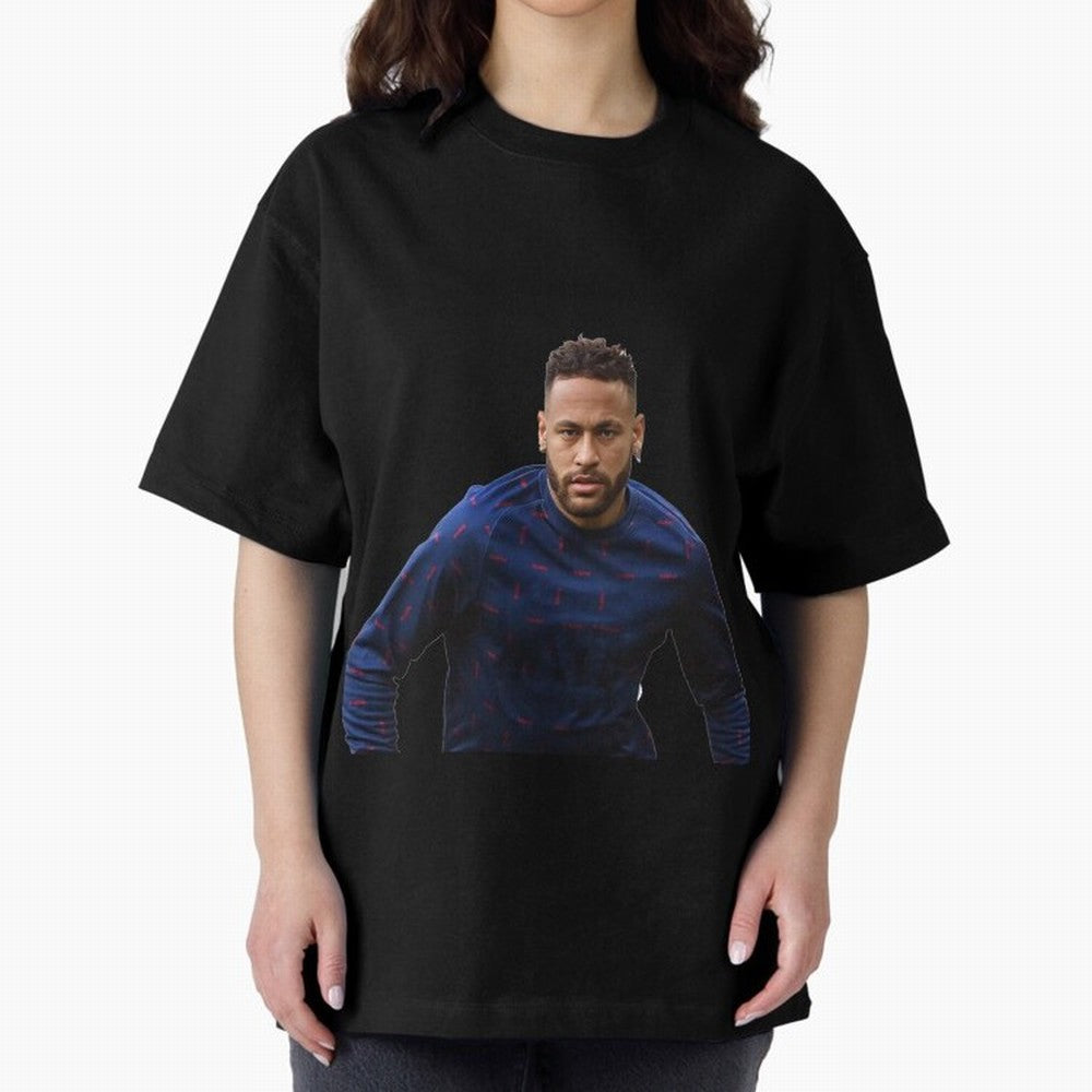 Neymar Junior Sticker Oversized T-Shirt Celebrate the Next Chapter of FIFA World Cup 2026 Spirit, Centered on France, Mbappe, Football Festival Excitement, Trophy Ambitions, Country Rivalries and Star Player Buzz; Ideal for Passionate Fans Who Love