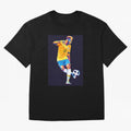 Neymar Jr Wpap pop art Oversized T-Shirt Make Memories around Global Football Passion for FIFA World Cup 2026 Group Stage, Filled with Messi, Neymar and Mbappe, Brazil, Worldwide Fan Energy, Dramatic Goals, Stadium Lights and Championship