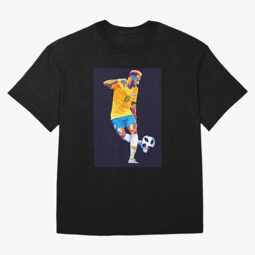 Neymar Jr Wpap pop art Oversized T-Shirt Make Memories around Global Football Passion for FIFA World Cup 2026 Group Stage, Filled with Messi, Neymar and Mbappe, Brazil, Worldwide Fan Energy, Dramatic Goals, Stadium Lights and Championship