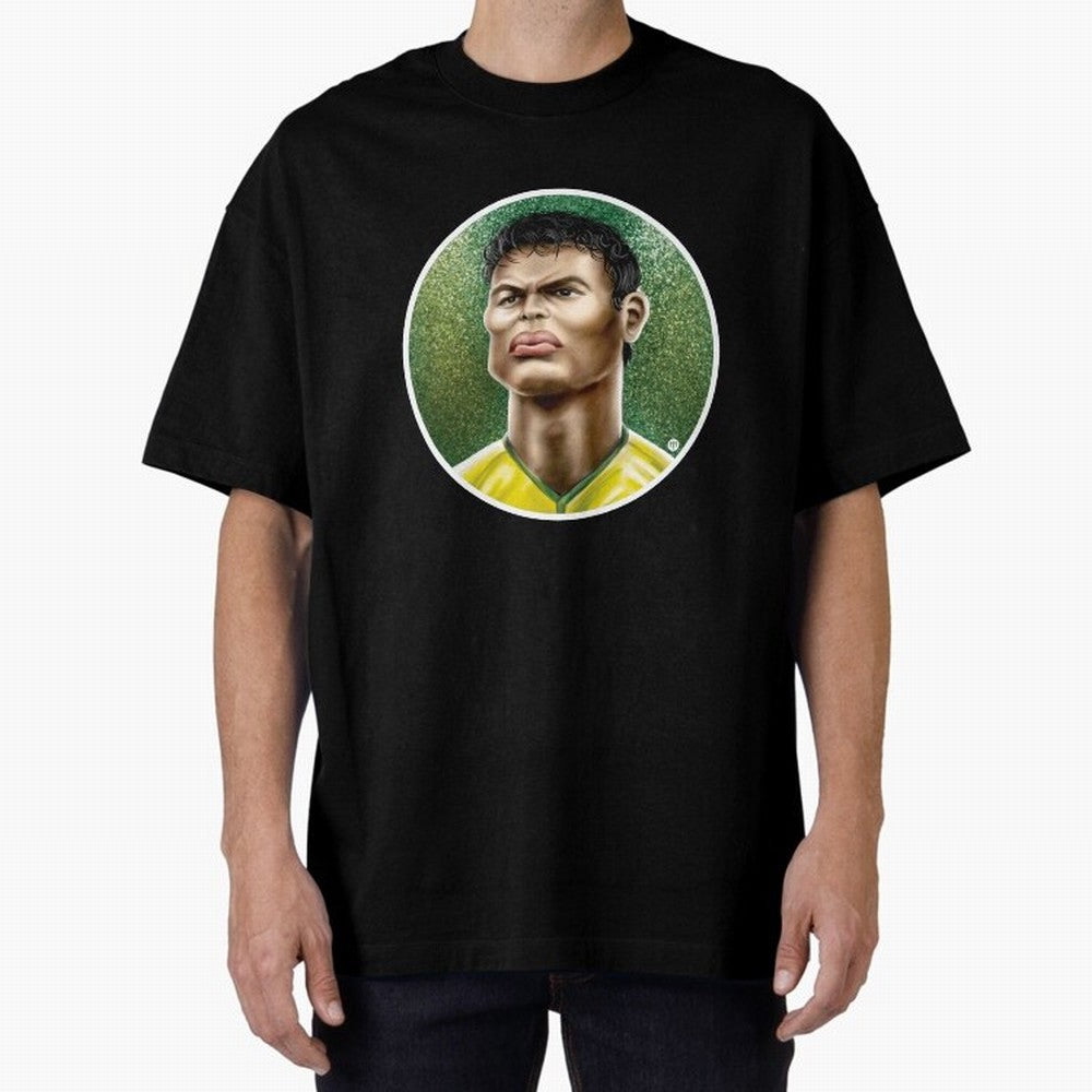 Footballicature : Thiago Silva Classic T-Shirt Bring Champion Energy into FIFA World Cup 2026 USA Canada Mexico Driven by Messi, Neymar and Mbappe, Brazil Energy, Game Day Rituals, Football Legends, Country Pride and the Road to the Final; Created