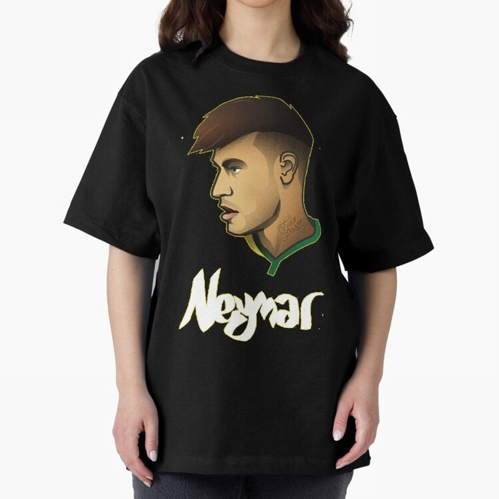 Neymar jr Team Brazil Oversized T-Shirt Follow the Final Road of FIFA World Cup 2026 USA Canada Mexico Highlighting Mbappe and Neymar, England Energy, Goal Celebration Energy, Supporter Heritage, Football Icons and Worldwide Tournament Joy; Ideal