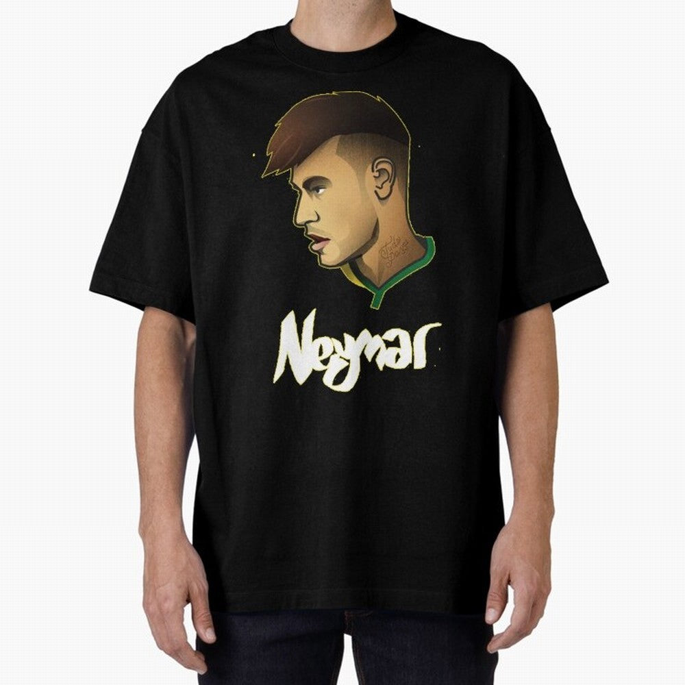 Neymar jr Team Brazil Oversized T-Shirt Follow the Final Road of FIFA World Cup 2026 USA Canada Mexico Highlighting Mbappe and Neymar, England Energy, Goal Celebration Energy, Supporter Heritage, Football Icons and Worldwide Tournament Joy; Ideal