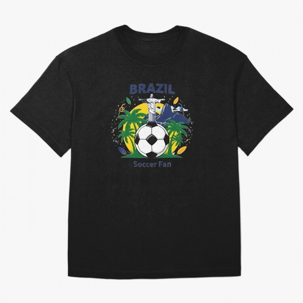 Brazil Soccer Fan T-shirt Classic T-Shirt Follow the Final Road of the FIFA World Cup 2026 USA Canada Mexico Journey through Messi, Neymar and Mbappe Highlights, Portugal Pride, Football History, Final Match Energy, Crowd Noise and Once in a