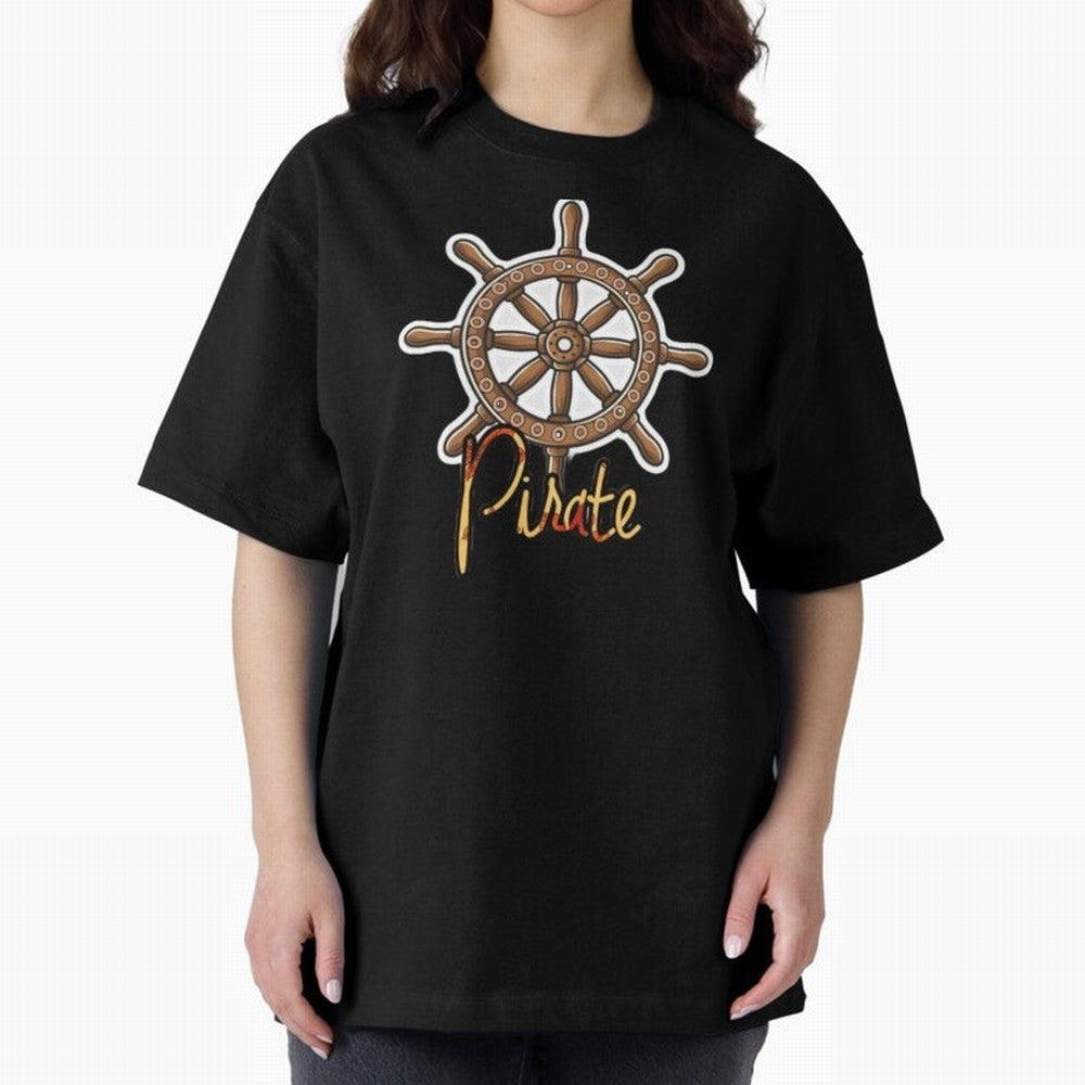 pirate, steering wheel, wheel, pirates of the Caribbean, Brandon brown, wooden, fashionista pop art, neymar jr art, Oversized T-Shirt Feel the Trophy Chase of FIFA World Cup 2026 for Fans of Neymar, Haaland and Cristiano Ronaldo and Netherlands,