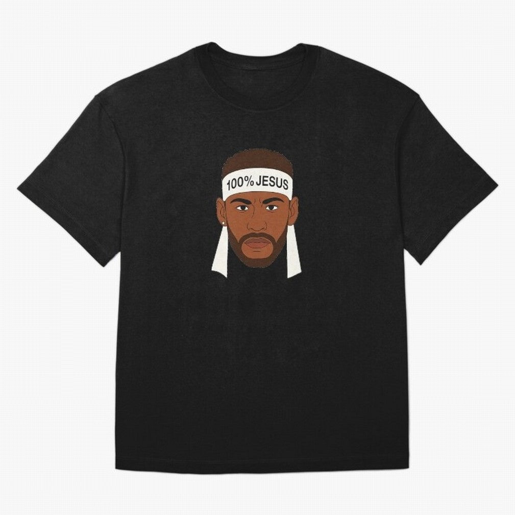 100% JESUS Neymar Inspired Minimalist Art Oversized T-Shirt Build FIFA World Cup 2026 USA Canada Mexico Spirit, Highlighting Spain and Netherlands, CR7, Match Day Excitement, Supporter Culture, Golden Goals and Global Football Passion; Created for