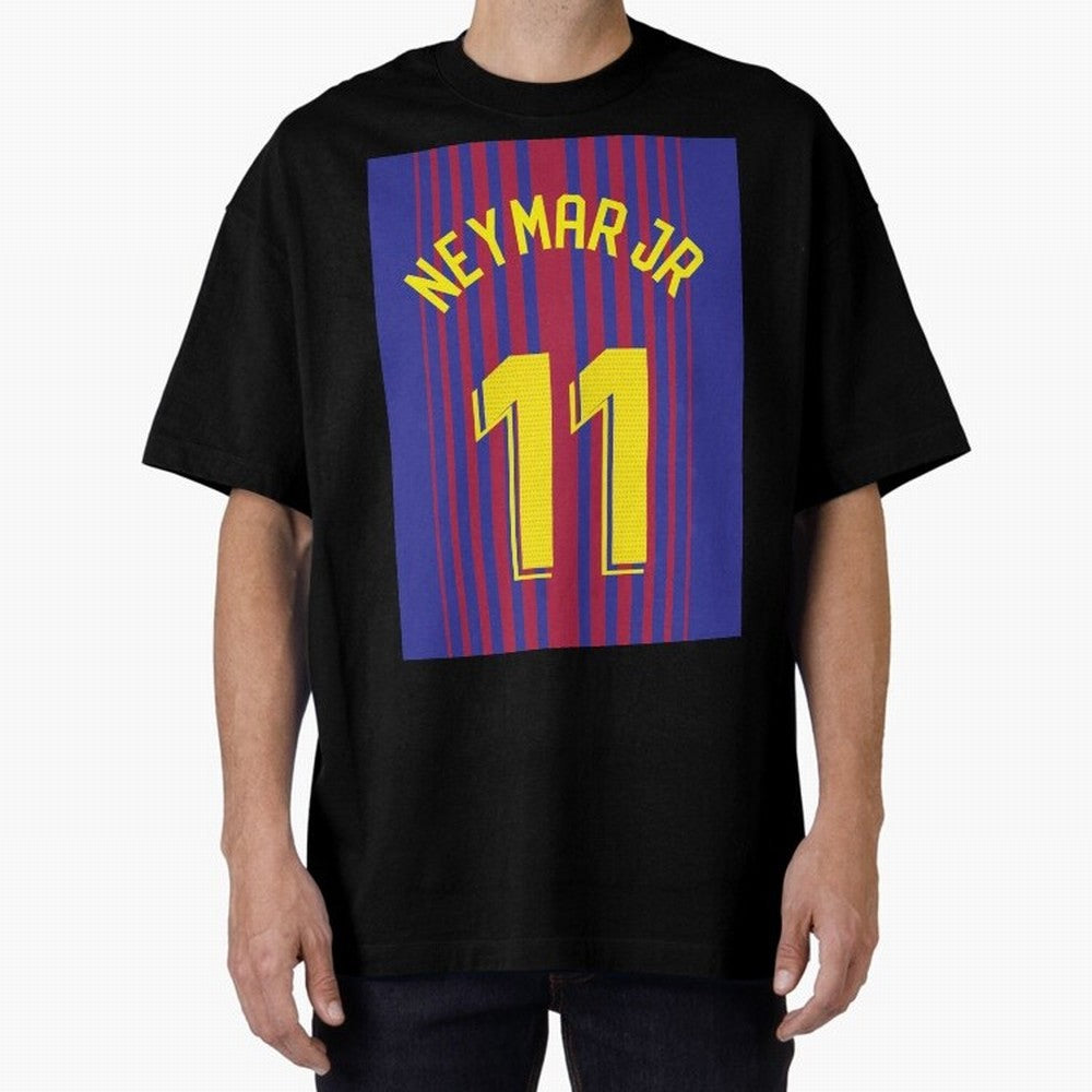 NEYMAR JR FOOTBALL SOCCER JERSEY BARCELONA Oversized T-Shirt Turn Up for Match Day Hype around FIFA World Cup 2026, Haaland and Mbappe, Spain, Tournament Hype, Historic Matchups, Family Viewing Parties and Global Sports Pride; Created for Match Day