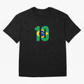 10 - Neymar JR - Brazil Flag Classic T-Shirt Step into FIFA World Cup 2026 USA Canada Mexico Driven by CR7 and Messi, Argentina and Brazil Energy, Worldwide Fan Energy, Dramatic Goals, Stadium Lights and Championship Celebrations; Perfect for