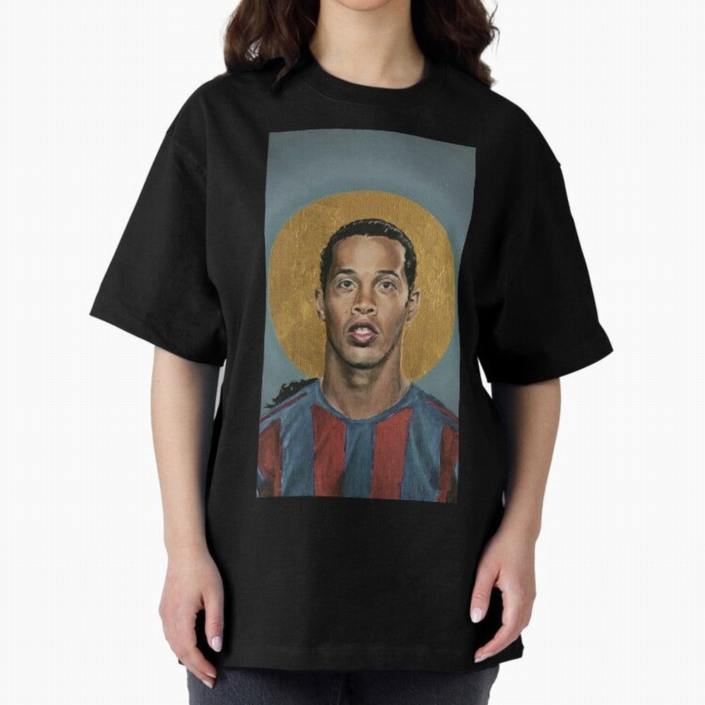 ronaldinho Oversized T-Shirt Join FIFA World Cup 2026 Made for Messi and Cristiano Ronaldo, England Energy, Vintage Soccer Flavor, Modern Football Stars, National Flags and Final Night Emotion; Ideal for Fans Who Follow Messi, Cristiano Ronaldo,