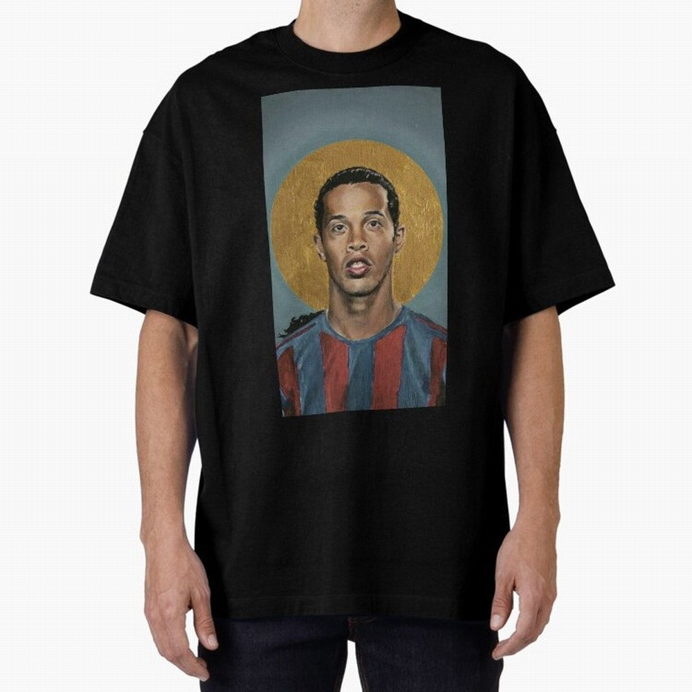 ronaldinho Oversized T-Shirt Join FIFA World Cup 2026 Made for Messi and Cristiano Ronaldo, England Energy, Vintage Soccer Flavor, Modern Football Stars, National Flags and Final Night Emotion; Ideal for Fans Who Follow Messi, Cristiano Ronaldo,