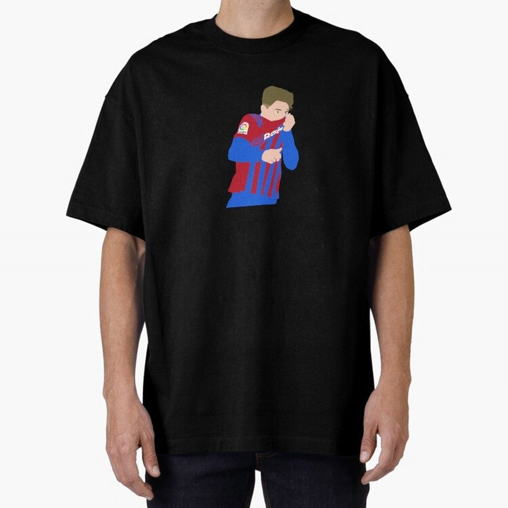 Gavi Barcelona Oversized T-Shirt Share the Excitement of FIFA World Cup 2026 for Fans of Messi, CR7 and Mbappe and Spain and Netherlands, Bringing Sports Nostalgia, International Competition, Famous Players and Unforgettable Victories; Made for Die