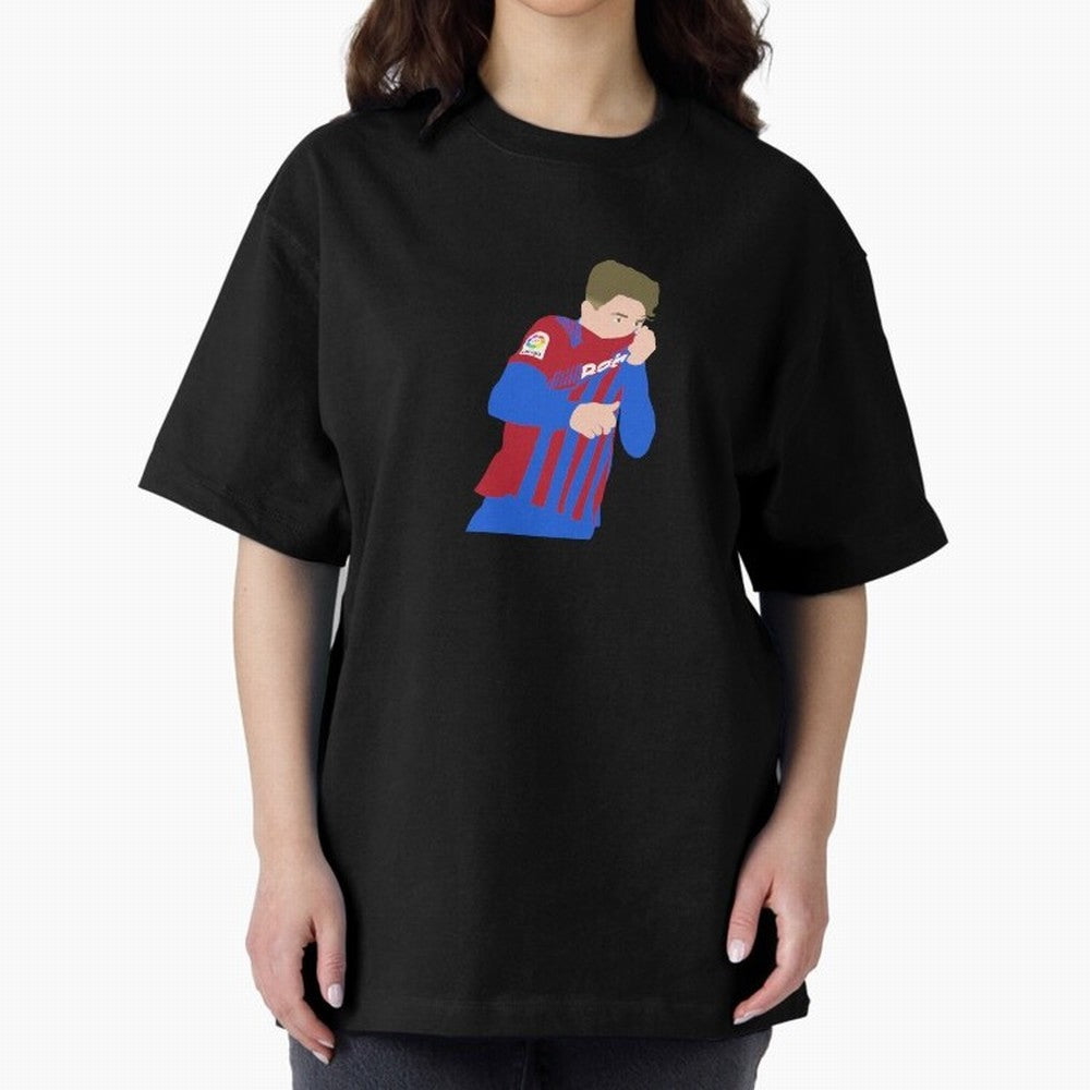 Gavi Barcelona Oversized T-Shirt Share the Excitement of FIFA World Cup 2026 for Fans of Messi, CR7 and Mbappe and Spain and Netherlands, Bringing Sports Nostalgia, International Competition, Famous Players and Unforgettable Victories; Made for Die