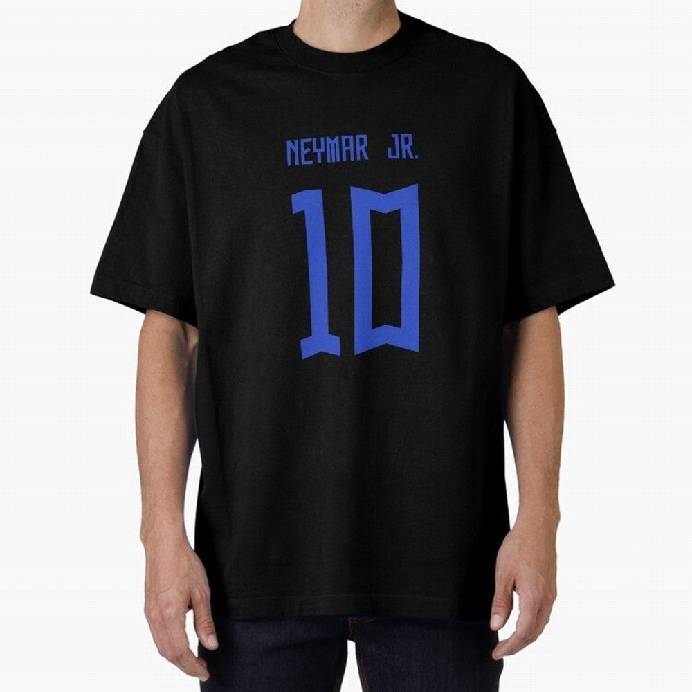 Neymar Jr Brazil White Jersey 2023 Oversized T-Shirt Cheer through Every Moment of FIFA World Cup 2026 USA Canada Mexico for Fans of Neymar and Argentina, Bringing Match Day Excitement, Supporter Culture, Golden Goals and Global Football Passion;