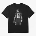 Neymar Jr Black and White Version Oversized T-Shirt Celebrate the Stars of FIFA World Cup 2026 for Fans of CR7 and Portugal, Spain and Germany, Bringing Sports Nostalgia, International Competition, Famous Players and Unforgettable Victories; Ideal