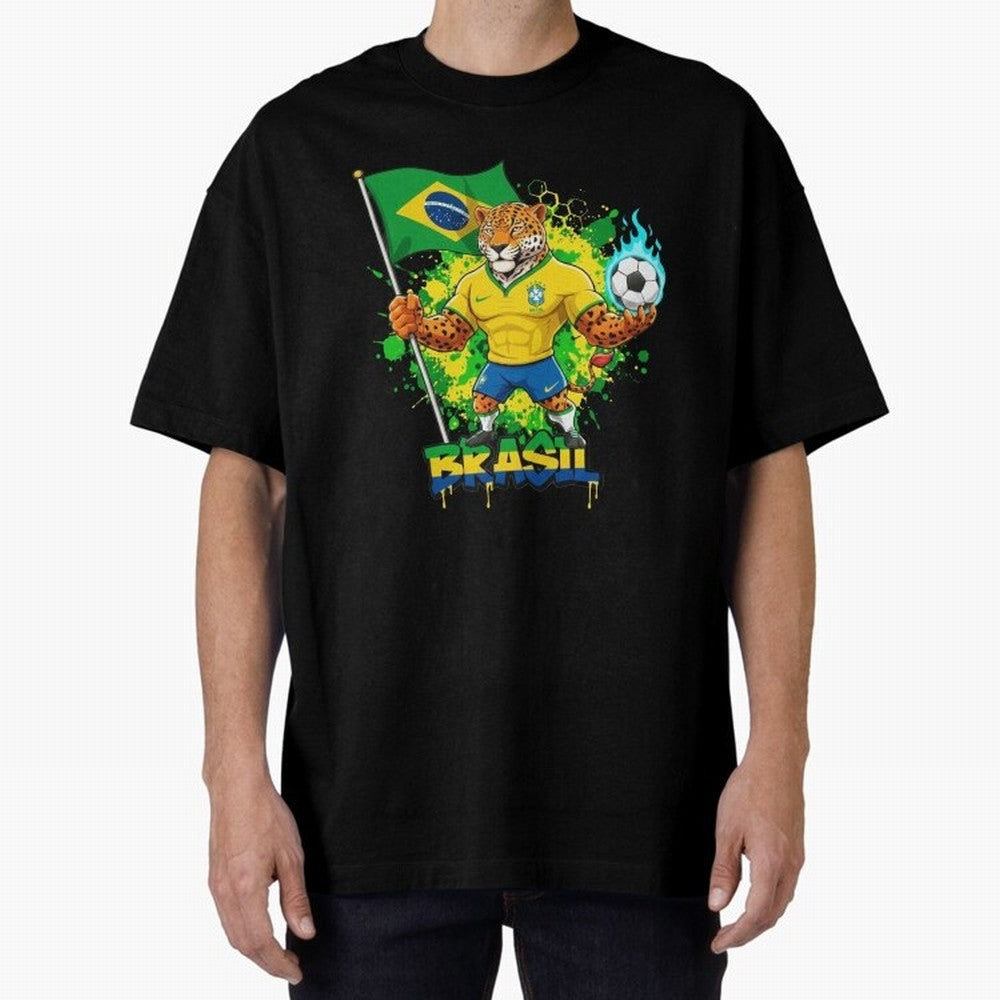 Brazil Football World Cup 2026 - Jaguar Mascot Brasil Sele??o Pride Art On?a Pintada Mascote Hexa Classic T-Shirt Back Your Heroes with FIFA World Cup 2026 for Fans of Haaland and Mbappe and Spain and Netherlands, Bringing Stadium Memories,