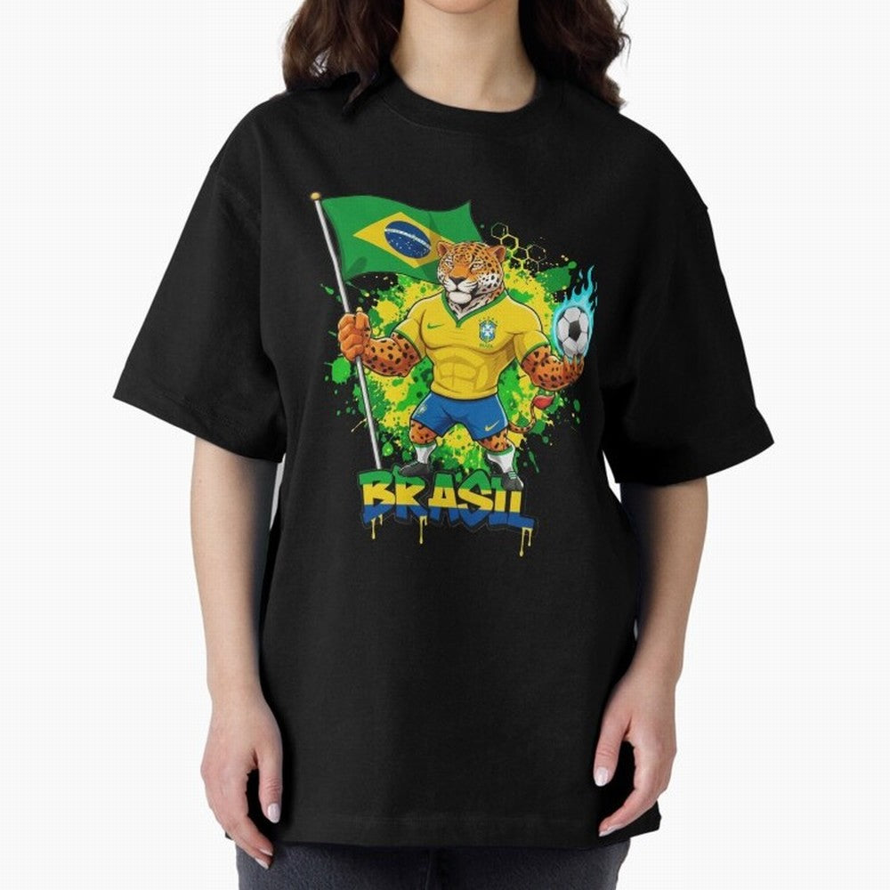 Brazil Football World Cup 2026 - Jaguar Mascot Brasil Sele??o Pride Art On?a Pintada Mascote Hexa Classic T-Shirt Back Your Heroes with FIFA World Cup 2026 for Fans of Haaland and Mbappe and Spain and Netherlands, Bringing Stadium Memories,