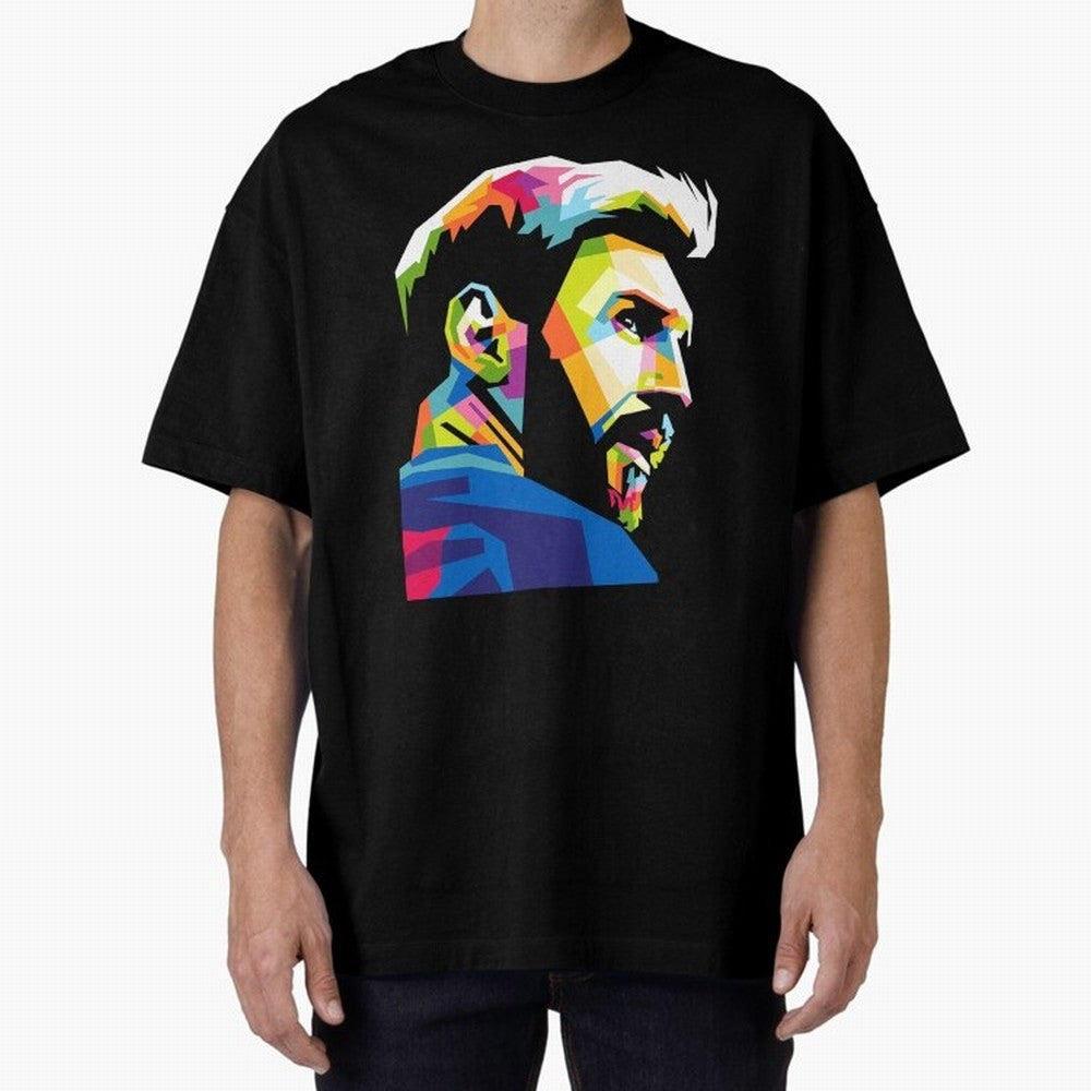 Wpap Leo Messi Graphic Oversized T-Shirt Show Love for Legendary Goals in the FIFA World Cup 2026 Group Stage Journey through Messi, Neymar and Mbappe Highlights, Portugal, Spain and Germany Pride, Global Supporter Spirit, Legendary Goals, National