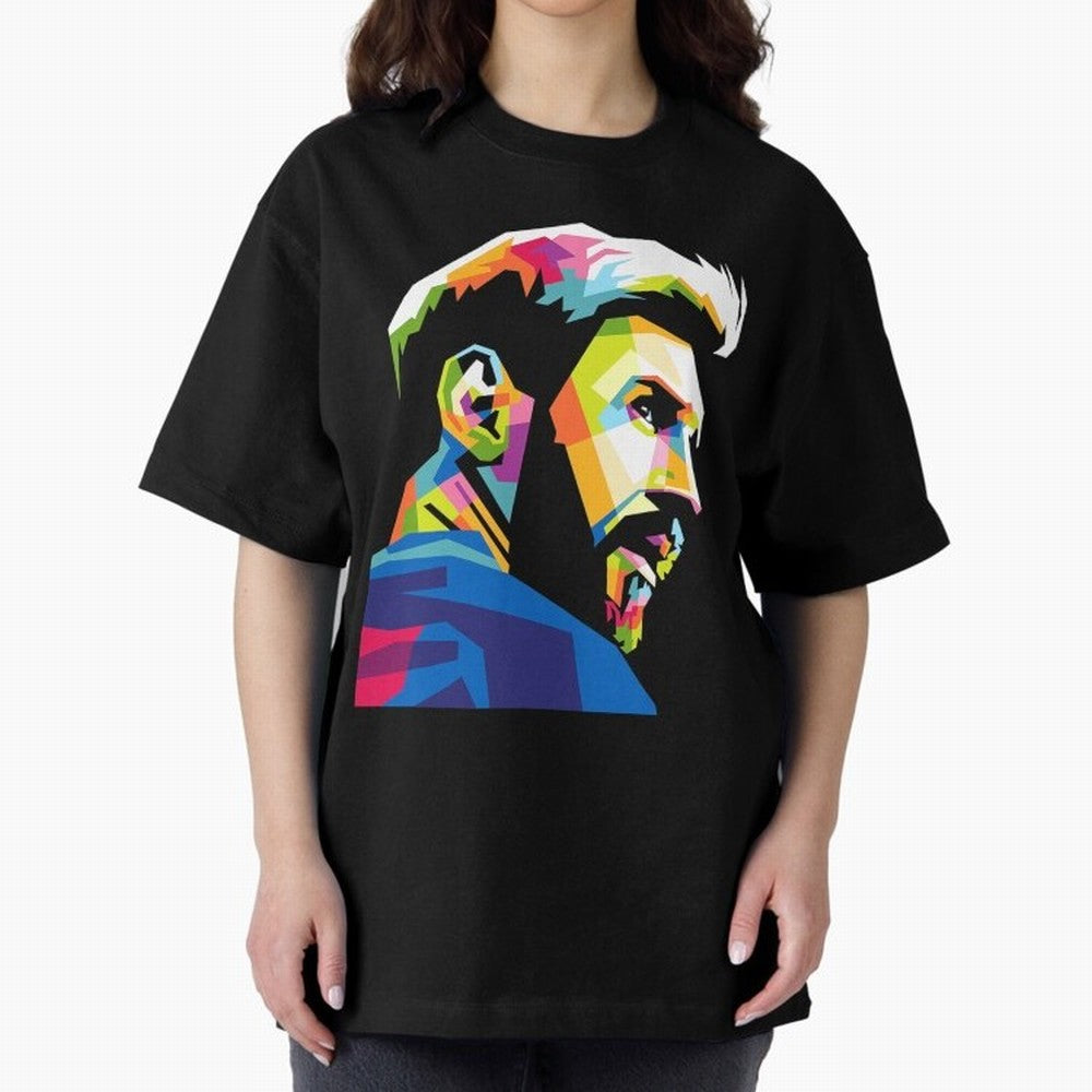 Wpap Leo Messi Graphic Oversized T-Shirt Show Love for Legendary Goals in the FIFA World Cup 2026 Group Stage Journey through Messi, Neymar and Mbappe Highlights, Portugal, Spain and Germany Pride, Global Supporter Spirit, Legendary Goals, National