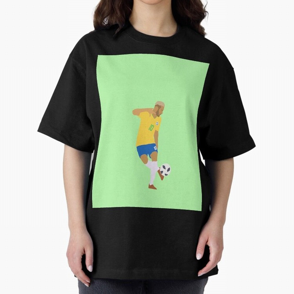 Neymar Brazil Football Control Skills Graphic T-Shirt Join Supporters Worldwide for Match Day Hype around FIFA World Cup 2026, Haaland and Mbappe, Portugal, Spain and Germany, Football Festival Excitement, Trophy Ambitions, Country Rivalries and