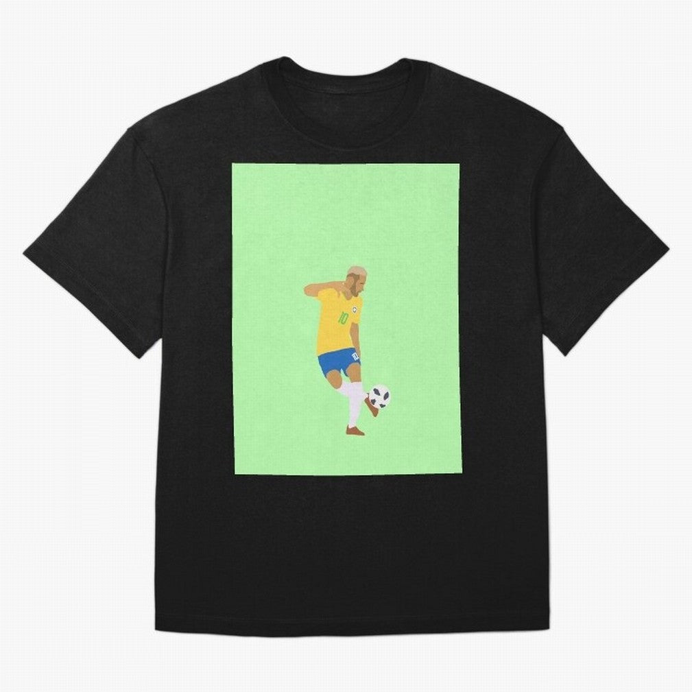 Neymar Brazil Football Control Skills Graphic T-Shirt Join Supporters Worldwide for Match Day Hype around FIFA World Cup 2026, Haaland and Mbappe, Portugal, Spain and Germany, Football Festival Excitement, Trophy Ambitions, Country Rivalries and