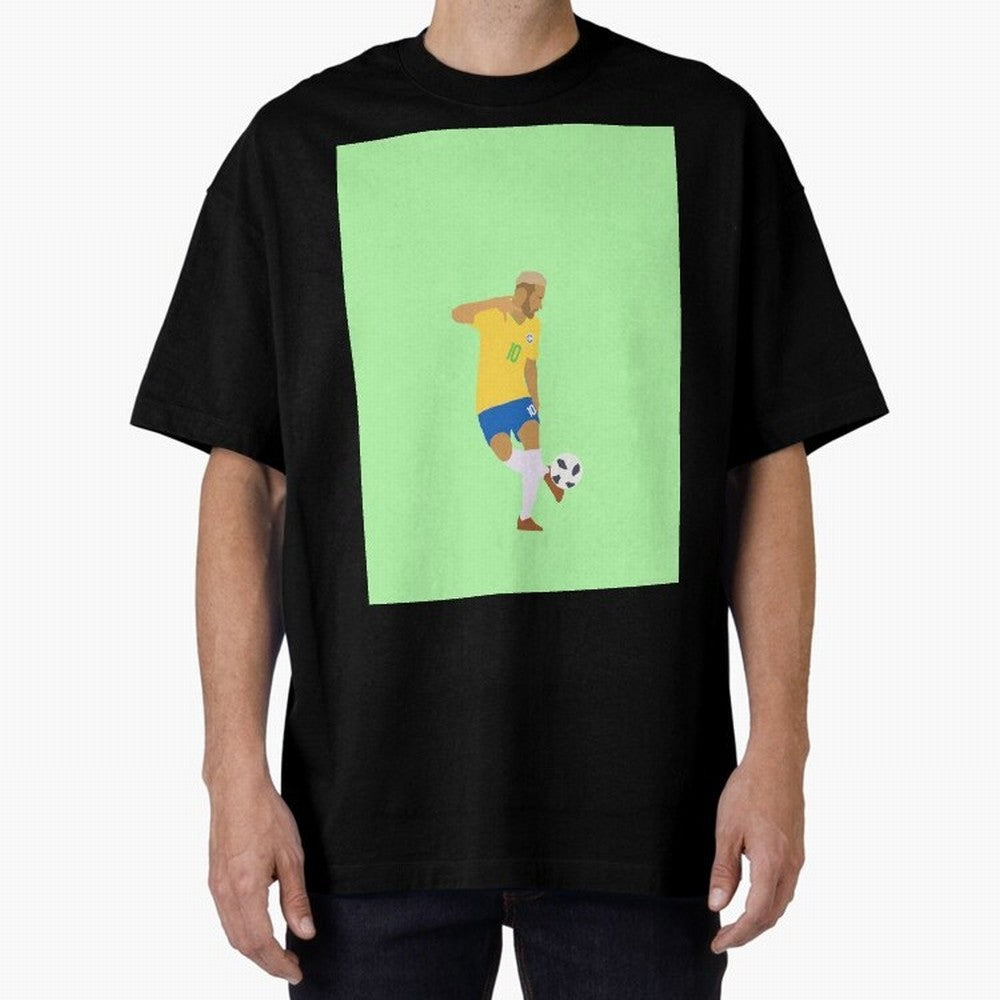 Neymar Brazil Football Control Skills Graphic T-Shirt Join Supporters Worldwide for Match Day Hype around FIFA World Cup 2026, Haaland and Mbappe, Portugal, Spain and Germany, Football Festival Excitement, Trophy Ambitions, Country Rivalries and
