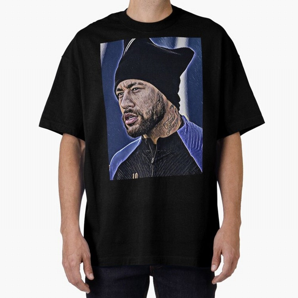 Neymar All Time Greatest Footballer Oversized T-Shirt Support Iconic Players in Match Day Hype around FIFA World Cup 2026, Mbappe and Neymar, France, Goal Celebration Energy, Supporter Heritage, Football Icons and Worldwide Tournament Joy; Built