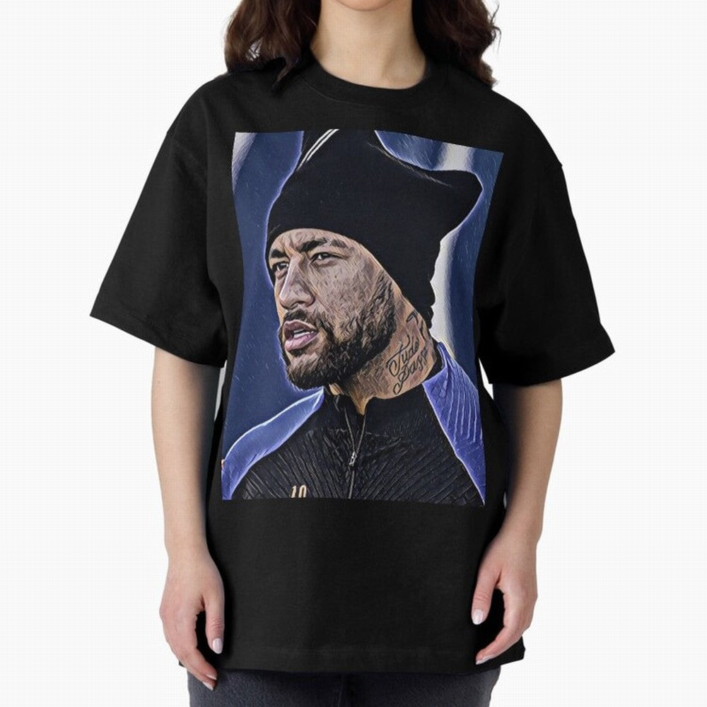 Neymar All Time Greatest Footballer Oversized T-Shirt Support Iconic Players in Match Day Hype around FIFA World Cup 2026, Mbappe and Neymar, France, Goal Celebration Energy, Supporter Heritage, Football Icons and Worldwide Tournament Joy; Built