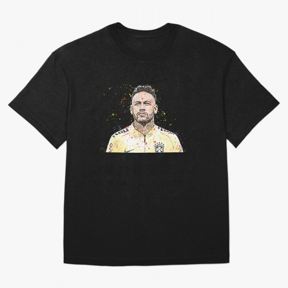 Neymar Neymar Oversized T-Shirt Honor the Football Icons of FIFA World Cup 2026 Spirit, Featuring England, Messi, Vintage Soccer Flavor, Modern Football Stars, National Flags and Final Night Emotion; Great for Watch Parties, Sports Bars, Family