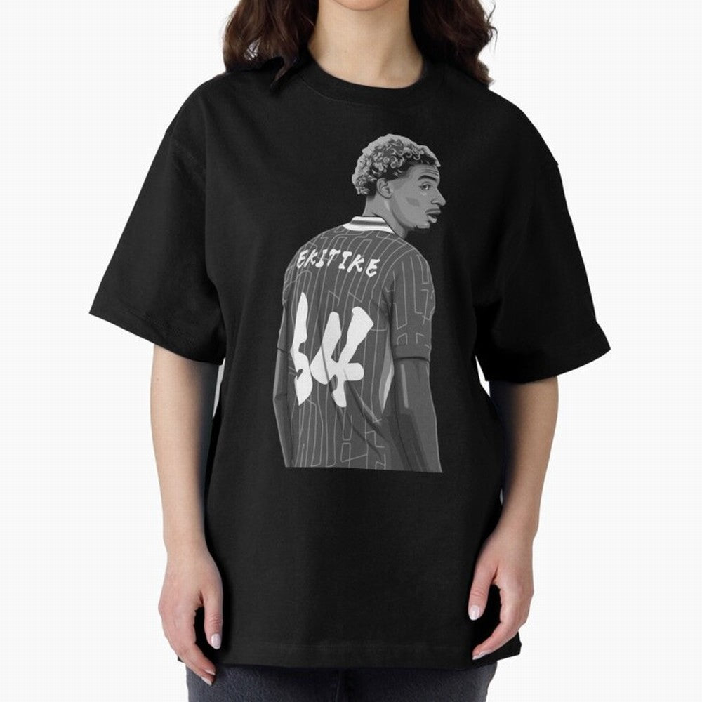 Hugo Ekitike Black and White Version Classic T-Shirt Support the Legends of the FIFA World Cup 2026 USA Canada Mexico Journey through Mbappe Highlights, France and Portugal Pride, Vintage Soccer Flavor, Modern Football Stars, National Flags and