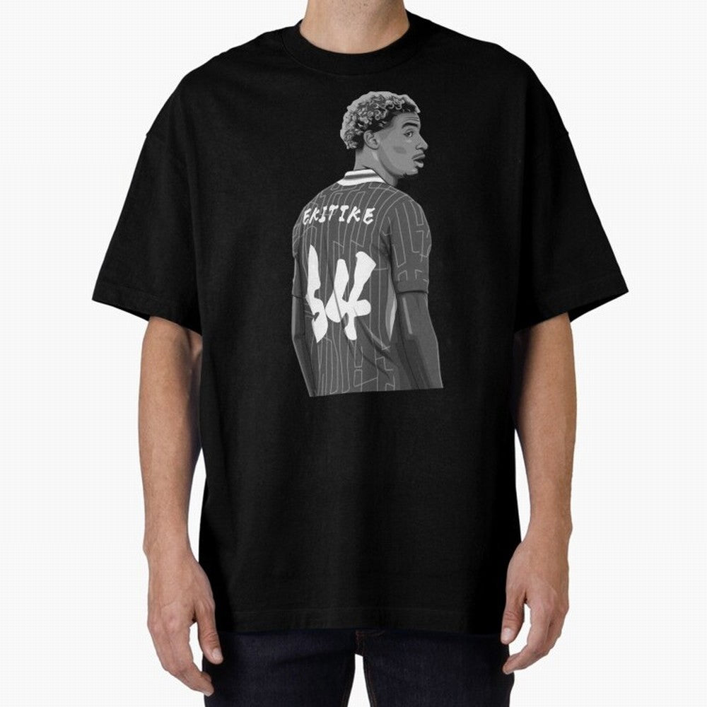 Hugo Ekitike Black and White Version Classic T-Shirt Support the Legends of the FIFA World Cup 2026 USA Canada Mexico Journey through Mbappe Highlights, France and Portugal Pride, Vintage Soccer Flavor, Modern Football Stars, National Flags and