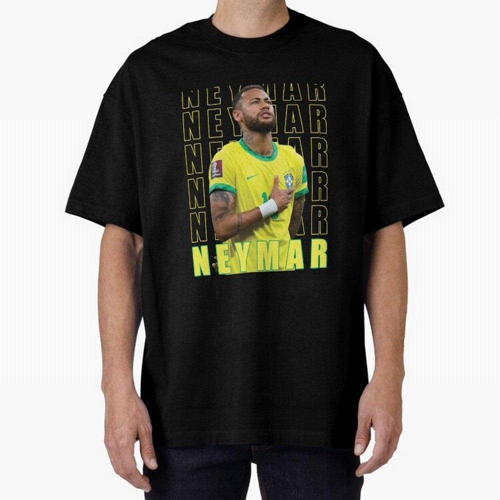 Neymar Brazil Design Oversized T-Shirt Get Ready for the FIFA World Cup 2026 USA Canada Mexico Journey through Mbappe and Neymar Highlights, Brazil, Portugal and Argentina Pride, Classic Soccer Heritage, Championship Pressure, Fan Loyalty and