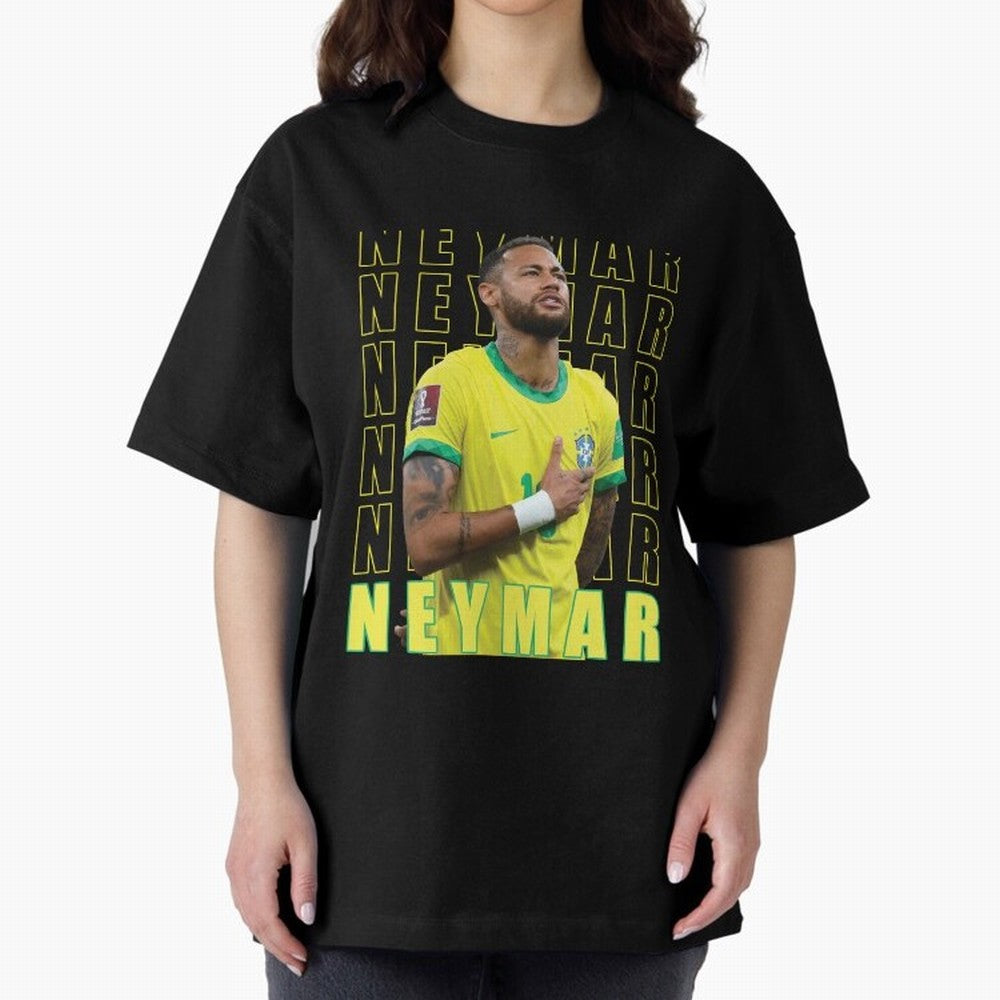 Neymar Brazil Design Oversized T-Shirt Get Ready for the FIFA World Cup 2026 USA Canada Mexico Journey through Mbappe and Neymar Highlights, Brazil, Portugal and Argentina Pride, Classic Soccer Heritage, Championship Pressure, Fan Loyalty and