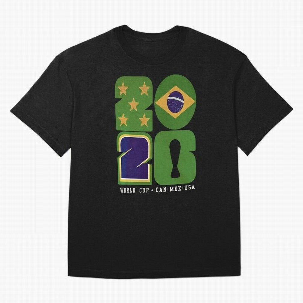 Brazil Football World Cup 2026 - Can Mex Usa Typography Essential T-Shirt Celebrate Classic Football Spirit in FIFA World Cup 2026 USA Canada Mexico Spirit, with Spain and Netherlands, Messi and Cristiano Ronaldo, Supporter Pride, Iconic