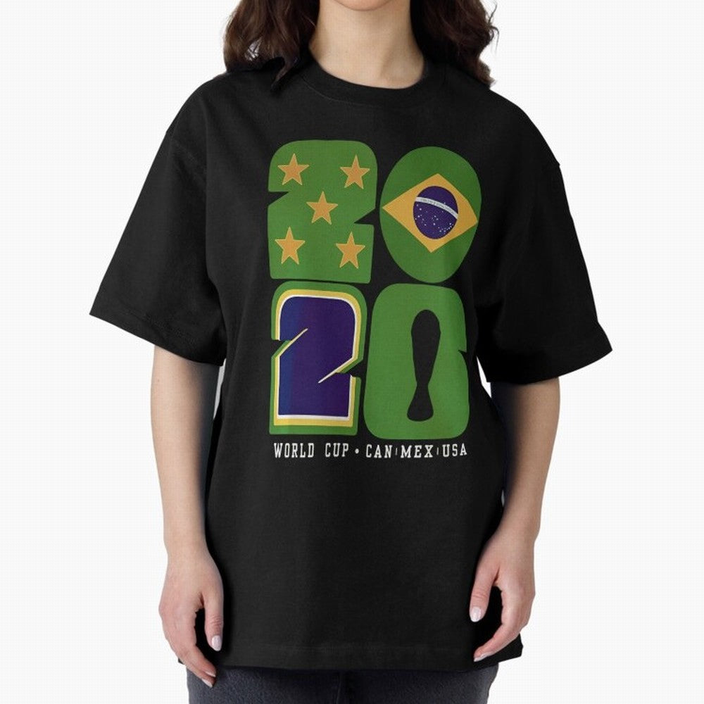 Brazil Football World Cup 2026 - Can Mex Usa Typography Essential T-Shirt Celebrate Classic Football Spirit in FIFA World Cup 2026 USA Canada Mexico Spirit, with Spain and Netherlands, Messi and Cristiano Ronaldo, Supporter Pride, Iconic